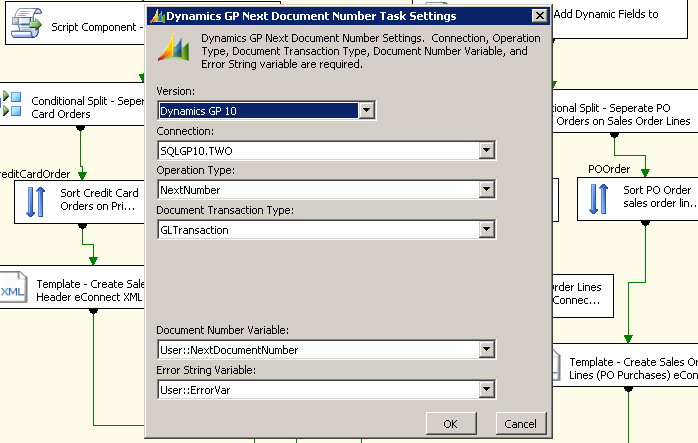 Allows you to retrieve or rollback a document number such as a sales order, purchase order, etc. within a control flow.