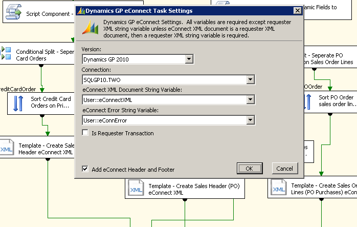 Sends an eConnect XML document to Dynamics GP.